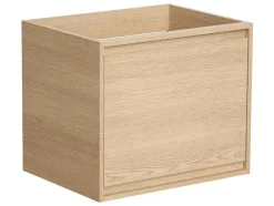 Meubel Onder Wastafel Met Engelse Lade - Eikenfineer - 60 Cm - Mesliva