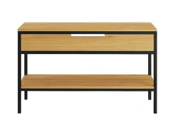 Meubel Onder Wastafel Van Licht Teakhout En Metaal - 120 Cm - Tukad