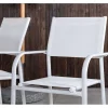 Mexico Tuinmeubelset Tafel O140Cm En 6 Stoel Santorini Wit, Naturel.