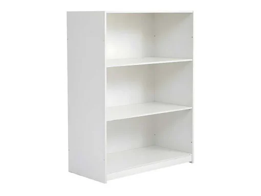 Mezzaninebed 90X200 Cm - Met Opbergmeubel En Bureau - Massief Hout - Wit