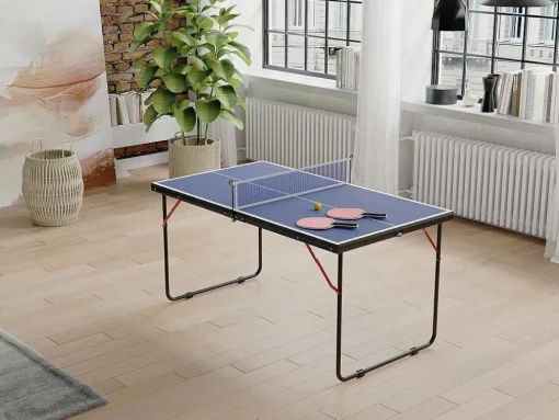 Mini-Pingpongtafel Met Batjes, Ballen En Net - L137 X D76 X H67 Cm - Denis
