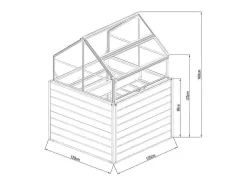 Mini-Tuinkas Van Polycarbonaat En Structuur Van Aluminium - L120 X B120 X H169 Cm - Antraciet - Genista