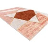 Miro 52097.802 Tapijt Wasbaar Geometrisch Antislip - Roze 120X170 Cm