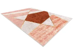 Miro 52097.802 Tapijt Wasbaar Geometrisch Antislip - Roze 120X170 Cm