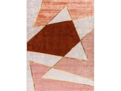 Miro 52097.802 Tapijt Wasbaar Geometrisch Antislip - Roze 120X170 Cm
