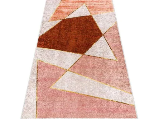 Miro 52097.802 Tapijt Wasbaar Geometrisch Antislip - Roze 120X170 Cm