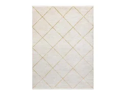 Modern Tapijt Duke 51245 Creme / Goud - Latwerk, Gestructureerd, Zeer 140X190 Cm