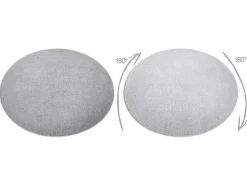 Modern Tapijt Wasbaar Latio 71351060 Rond Zilverkleuring Cercle 120 Cm
