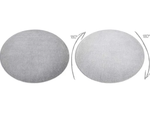 Modern Tapijt Wasbaar Latio 71351060 Rond Zilverkleuring Cercle 120 Cm