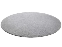 Modern Tapijt Wasbaar Latio 71351060 Rond Zilverkleuring Cercle 120 Cm