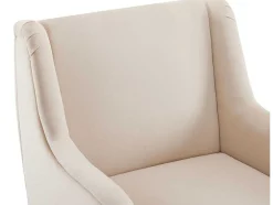 Moderne Loungestoel - Enkele Bank Met Armleuningen - Metalen Poten - Beige