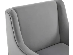 Moderne Loungestoel - Enkele Bank Met Armleuningen - Metalen Poten - Grijs