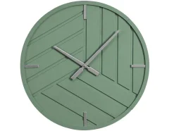Moderne Wandklok - D. 50 Cm - Groen En Zilverkleurig - Herti