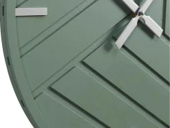 Moderne Wandklok - D. 50 Cm - Groen En Zilverkleurig - Herti