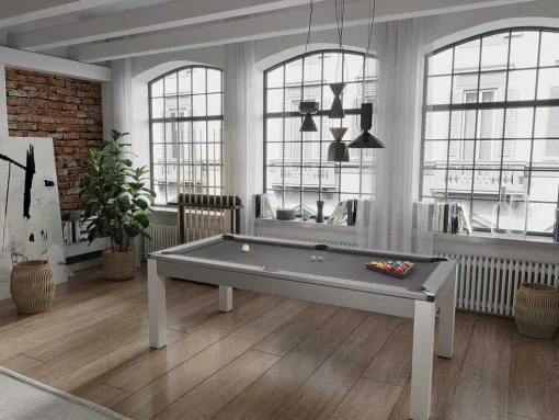 Modulaire Tafel - Biljart En Pingpong Balthazar - 213 X 112 X 81,5 Cm - Grijs