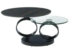 Moduleerbare Design-Salontafel Van Gehard Glas En Keramiek Joline