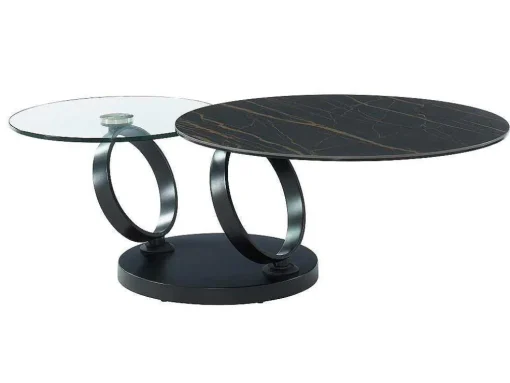 Moduleerbare Design-Salontafel Van Gehard Glas En Keramiek Joline