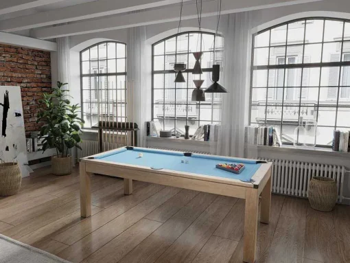Moduleerbare Tafel - Biljart En Tafeltennis Balthazar - 213 X 112 X 81.5 Cm - Blauw