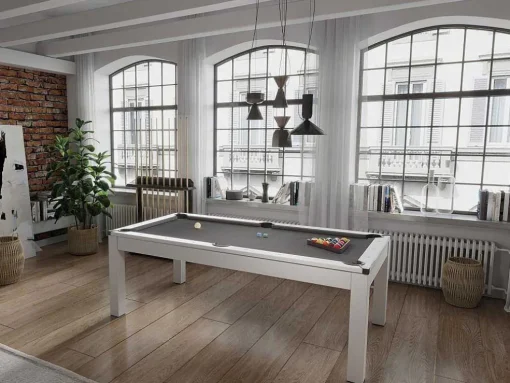 Moduleerbare Tafel - Wit - Biljart En Tafeltennis - L182 X B102 X H80 Cm - Henk