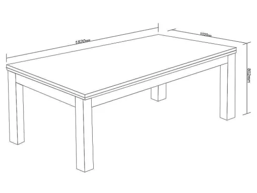 Moduleerbare Tafel - Wit - Biljart En Tafeltennis - L182 X B102 X H80 Cm - Henk