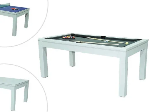 Moduleerbare Tafel - Wit - Biljart En Tafeltennis - L182 X B102 X H80 Cm - Henk