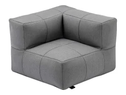Moduleerbare Tuinzithoek 5 Plaatsen Van Stof: 3 Fauteuils, 1 Hoek, 1 Poef En 1 Salontafel - Antraciet - Livai Van Mylia