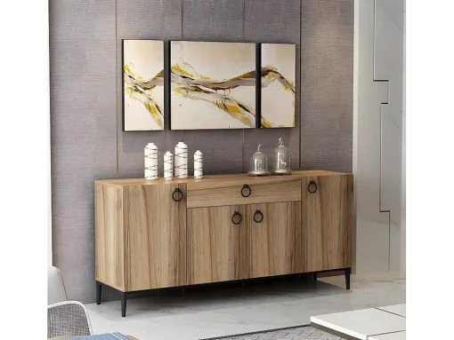 Moon Multifunctioneel Kabinet, Walnoot, 160X42X75 Cm, Epikasa
