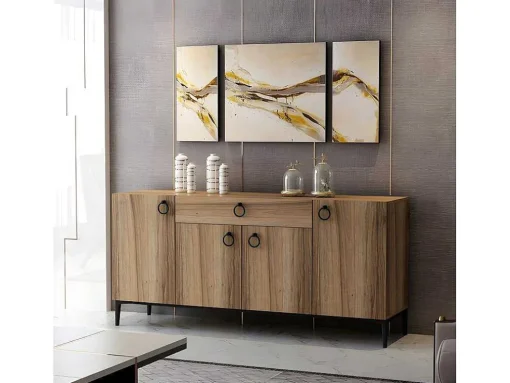 Moon Multifunctioneel Kabinet, Walnoot, 160X42X75 Cm, Epikasa