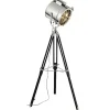Movie Vloerlamp, Zilver, Zwart, 45X45X175 Cm, Epikasa