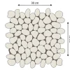 Mozaiektegels Vloer En Muur Ola Van Natuurlijke Kiezel - Creme - Pak Van 1M
