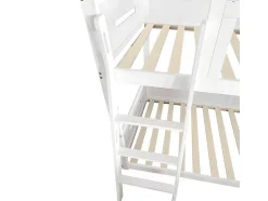 Multifunctioneel Stapelbed Voor Kinderen - Met Ladder En Glijbaan - 2X90X200Cm - Massief Hout - Wit