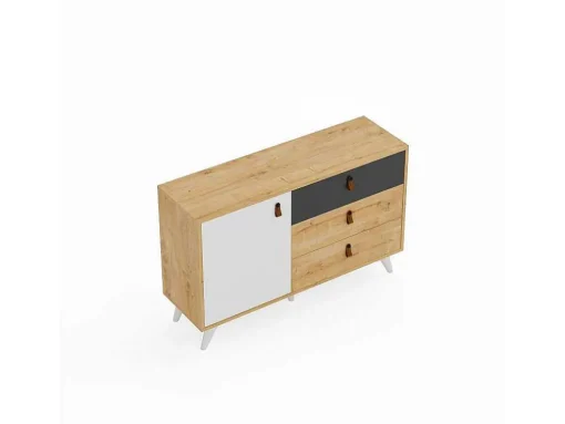 Multifunctionele Kast Pera - Eik - 120X36,5X77 Cm - Epikasa