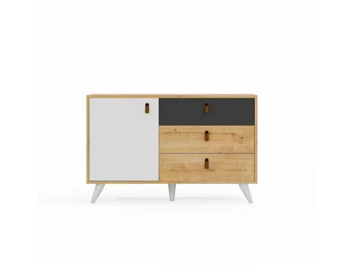 Multifunctionele Kast Pera - Eik - 120X36,5X77 Cm - Epikasa