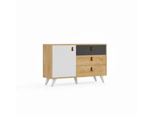 Multifunctionele Kast Pera - Eik - 120X36,5X77 Cm - Epikasa