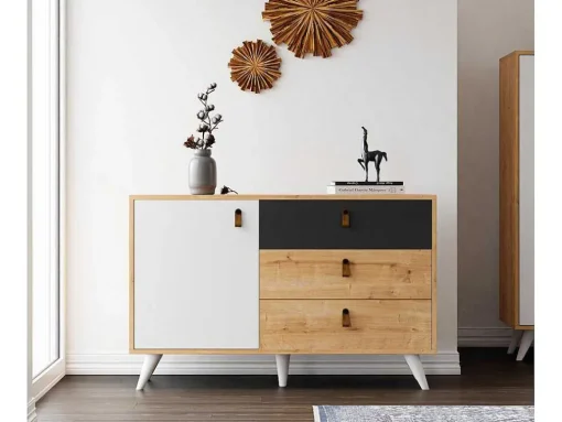 Multifunctionele Kast Pera - Eik - 120X36,5X77 Cm - Epikasa