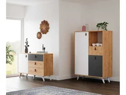 Multifunctionele Kast Pera - Eik - 120X36,5X77 Cm - Epikasa