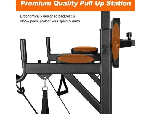 Multifunctionele Power Tower Dip Station Optrekstang Met Verstelbare Hoogte