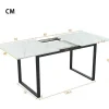 Multifunctionele Uitschuifbare Eettafel - Industriele Stijl - Wit