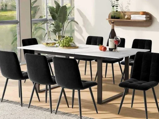 Multifunctionele Uitschuifbare Eettafel - Industriele Stijl - Wit