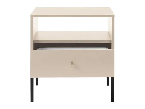 Nachtkastje - 1 Lade En 1 Nis - Beige - Bogdan