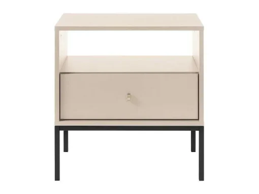 Nachtkastje - 1 Lade En 1 Nis - Beige - Bogdan
