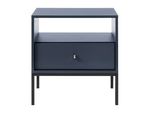 Nachtkastje Bogdan - 1 Lade En 1 Nis - Blauw