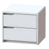 Nachtkastje Lucille Ii - 2 Lades - Mdf - Wit