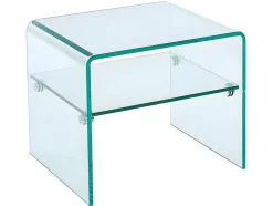 Nachtkastje Van Gehard Glas - 1 Nis - Stileos
