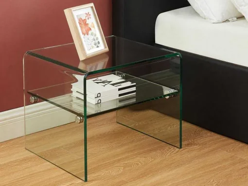 Nachtkastje Van Gehard Glas - 1 Nis - Stileos