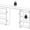 Nada Hoofdbord Met Opbergruimte 160 Cm, Betondecor/Wit Hoogglans.