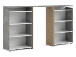 Nada Hoofdbord Met Opbergruimte 140 Cm, Betondecor/Wit Hoogglans.