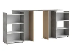 Nada Hoofdbord Met Opbergruimte 140 Cm, Betondecor/Wit Hoogglans.