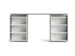 Nada Hoofdbord Met Opbergruimte 160 Cm, Betondecor/Wit Hoogglans.