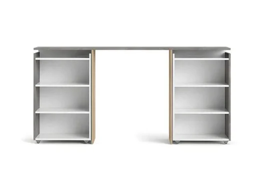 Nada Hoofdbord Met Opbergruimte 160 Cm, Betondecor/Wit Hoogglans.